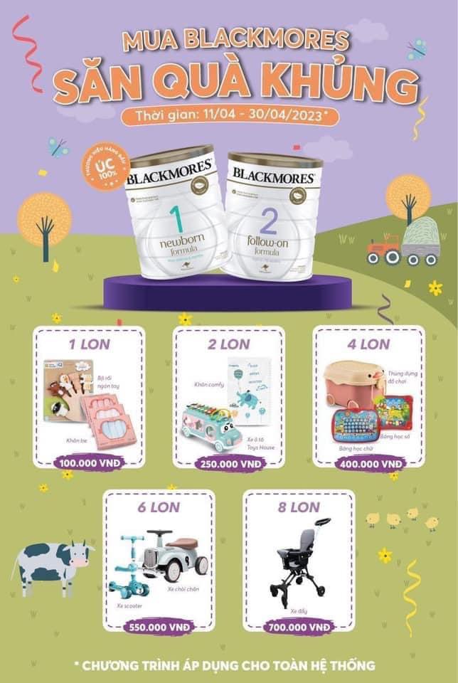 KHÁM PHÁ NGAY CƠ HỘI VÀNG - SỮA BLACKMORES SỐ 1 VÀ SỐ 2 KHUYẾN MẠI ĐẾN 30/4 CÙNG NHIỀU PHẦN QUÀ HẤP DẪN TẠI NHÀ THUỐC THU HIỀN